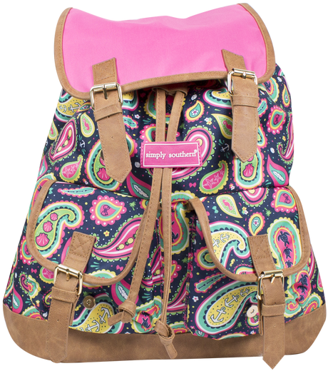 Simply Southern Bookbag - Paisley (500x529), Png Download