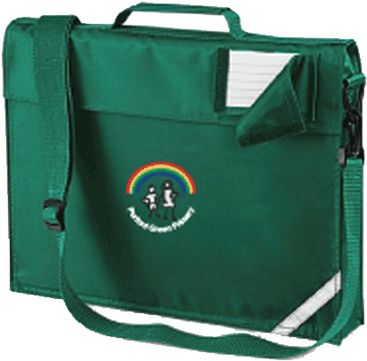 Purford Green Book Bag With Shoulder Strap - School Book Bag (500x750), Png Download