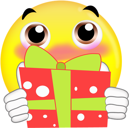 Free Original Emojis Welcome To Dad Shopper - Gift Giving Emoji (480x491), Png Download
