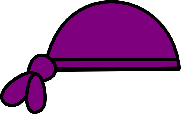 Purple Bandana Clip Art - Purple Bandana Clipart (600x377), Png Download