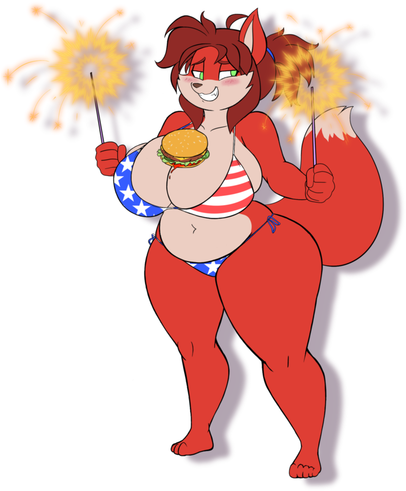 Red Fictional Character Mammal Cartoon Vertebrate Art - Furry Pic Thicc (799x1000), Png Download