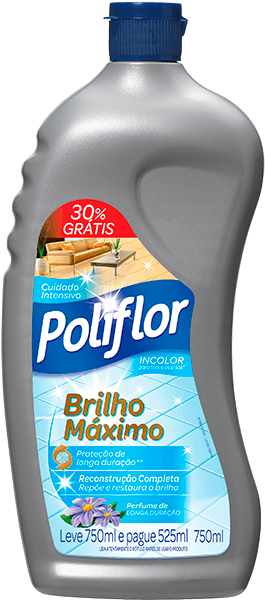 Cera Líquida Poliflor Brilho Máximo Incolor 750ml - Cera Poliflor (600x600), Png Download