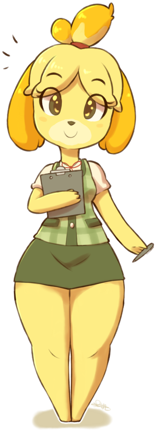 Isabelle By Spikedmauler-db5yilw - Isabelle Animal Crossing Meme (800x1660), Png Download