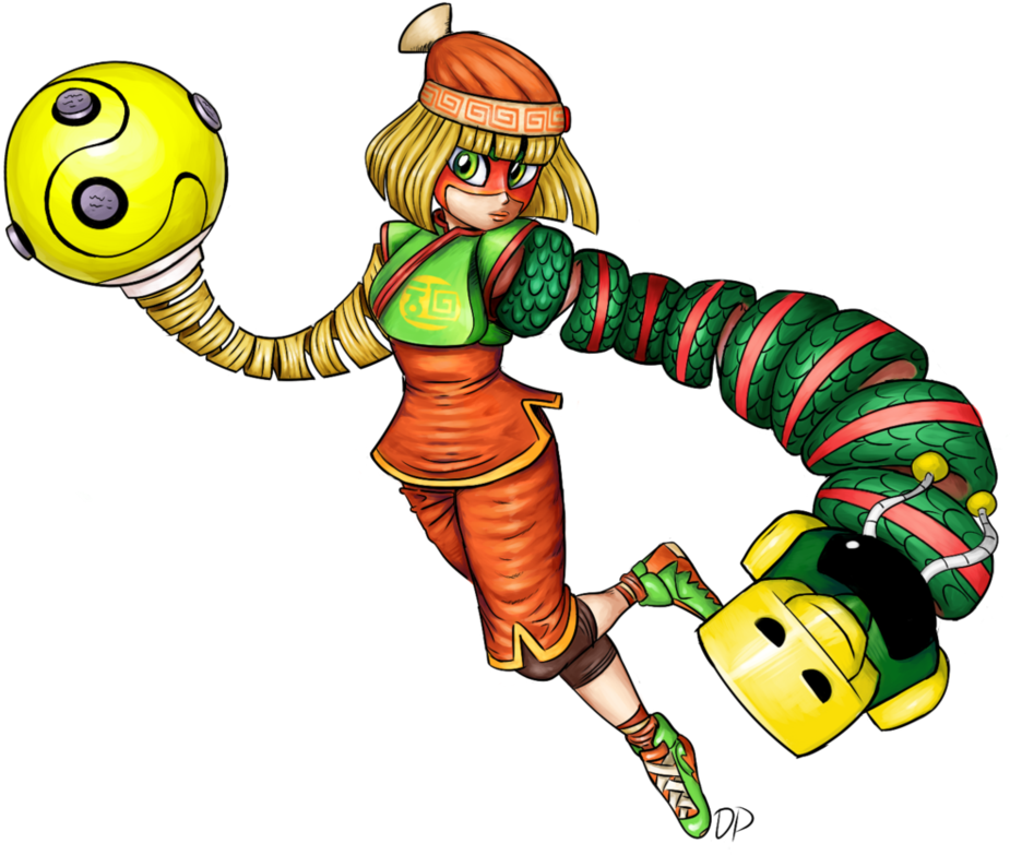 That Thicc Ass Waifu From Upcoming Nintendo Fighting - Min Min Dragon Arm (961x832), Png Download