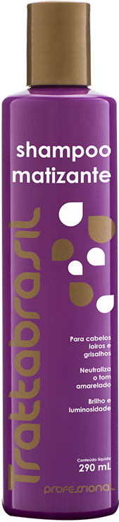 Shampoo - Shampoo Matizante 290 Ml Trattabrasil Maxibrasil (1400x736), Png Download