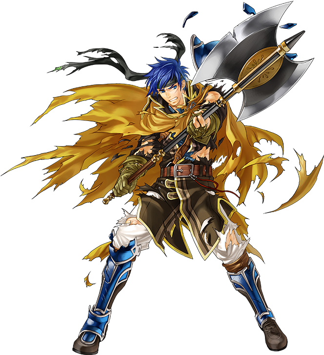 A Kindhearted But Stoic Young Man Who Has Taken Command - Fire Emblem Brave Ike (750x760), Png Download