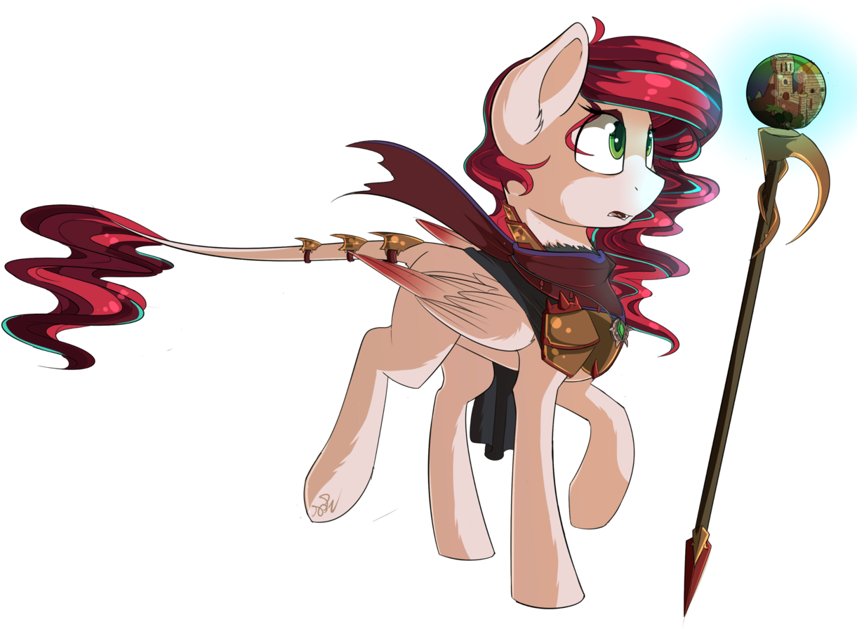 Beardie, Magic, Oc, Oc Only, Pegasus, Pony, Safe, Simple - Cartoon (1280x912), Png Download