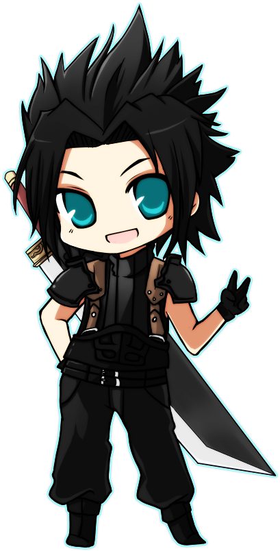 Zack Fair By Wintercupcake-d6hnnag - Zack Final Fantasy Chibi (450x814), Png Download