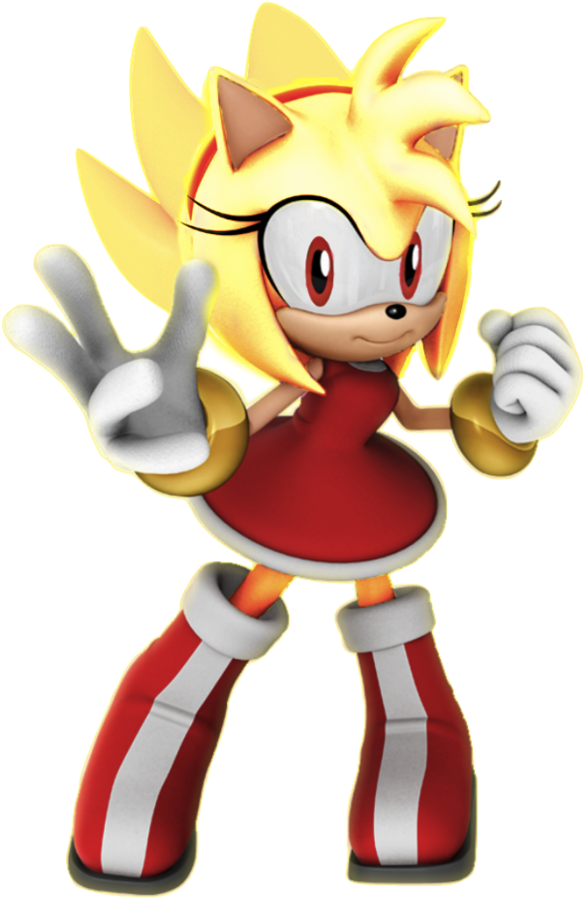 If Amy Was In Mania Plus We'd Be Able To See Super - Sonic The Hedgehog Super Amy (736x1085), Png Download