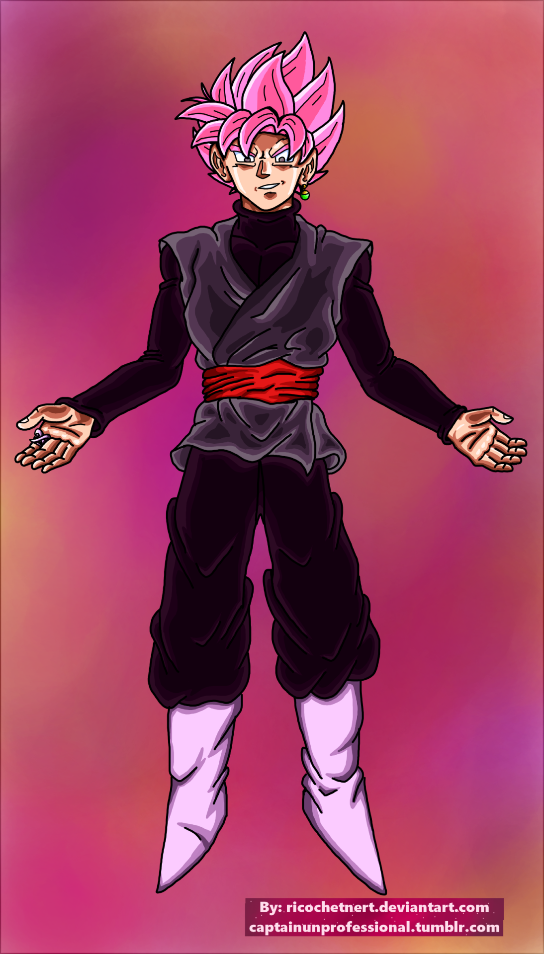 I Drew Black Goku In Super Saiyan Rose Because I Really - Goku (1094x1920), Png Download