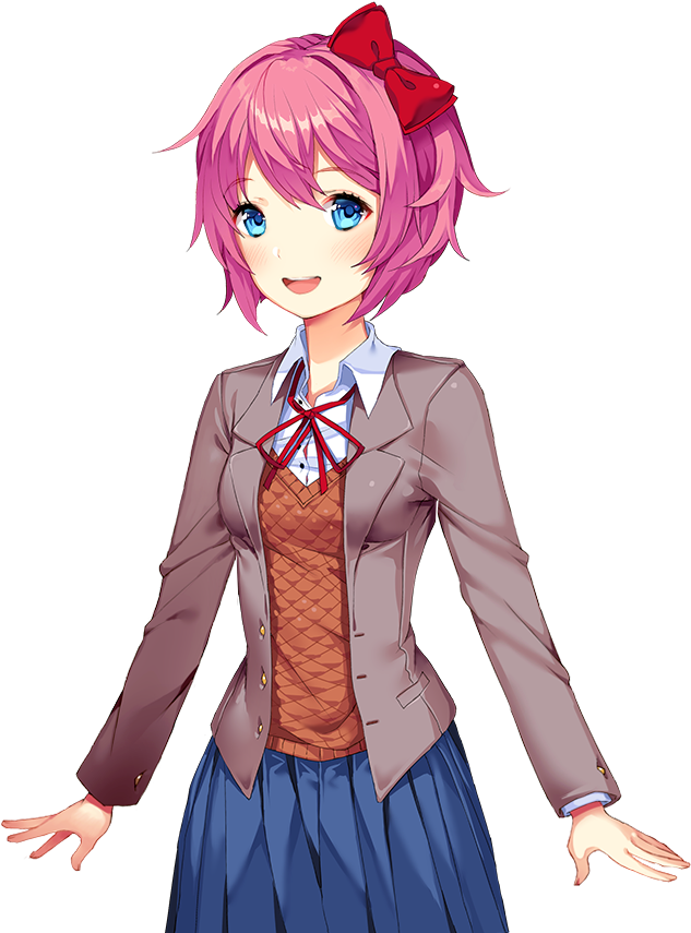 Edited Media[edited Media] She's Going Super Saiyan - Sayori Png (903x924), Png Download
