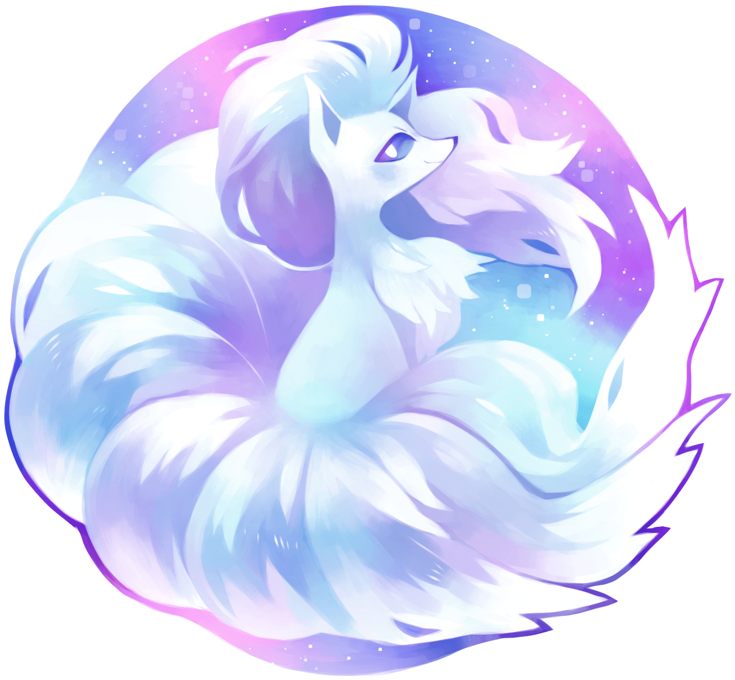 Alola Ninetales And Vulpix By Logancure On Deviantart (1505x1370), Png Download
