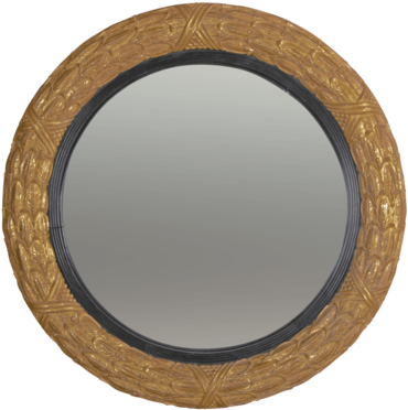 Regency Round Convex Mirror With Laurel Leaf Motif - Circle (480x480), Png Download