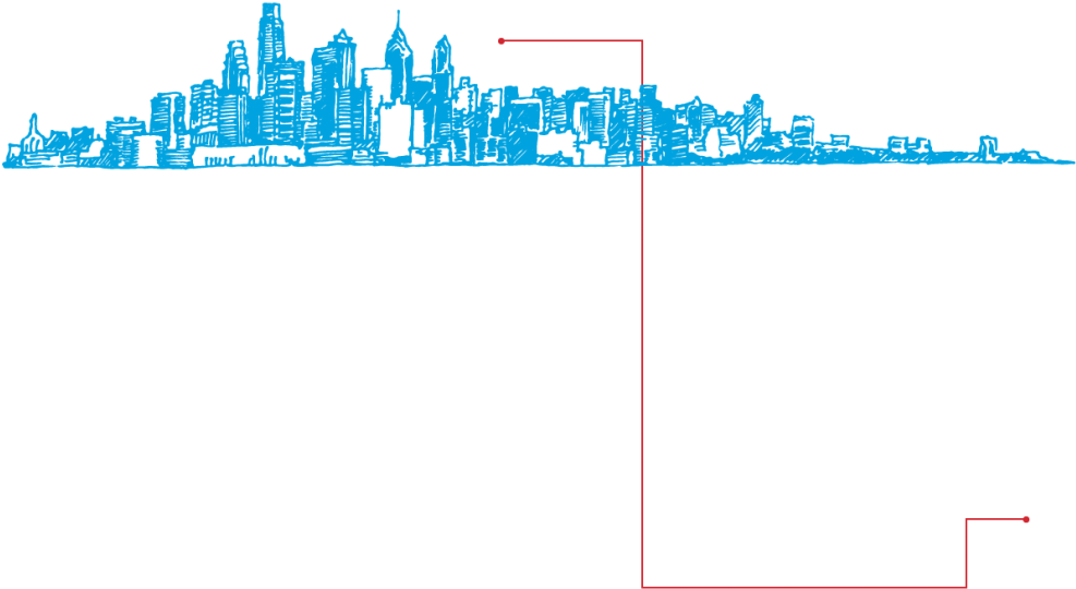 Philadelphia Illustration - Philadelphia (1067x912), Png Download