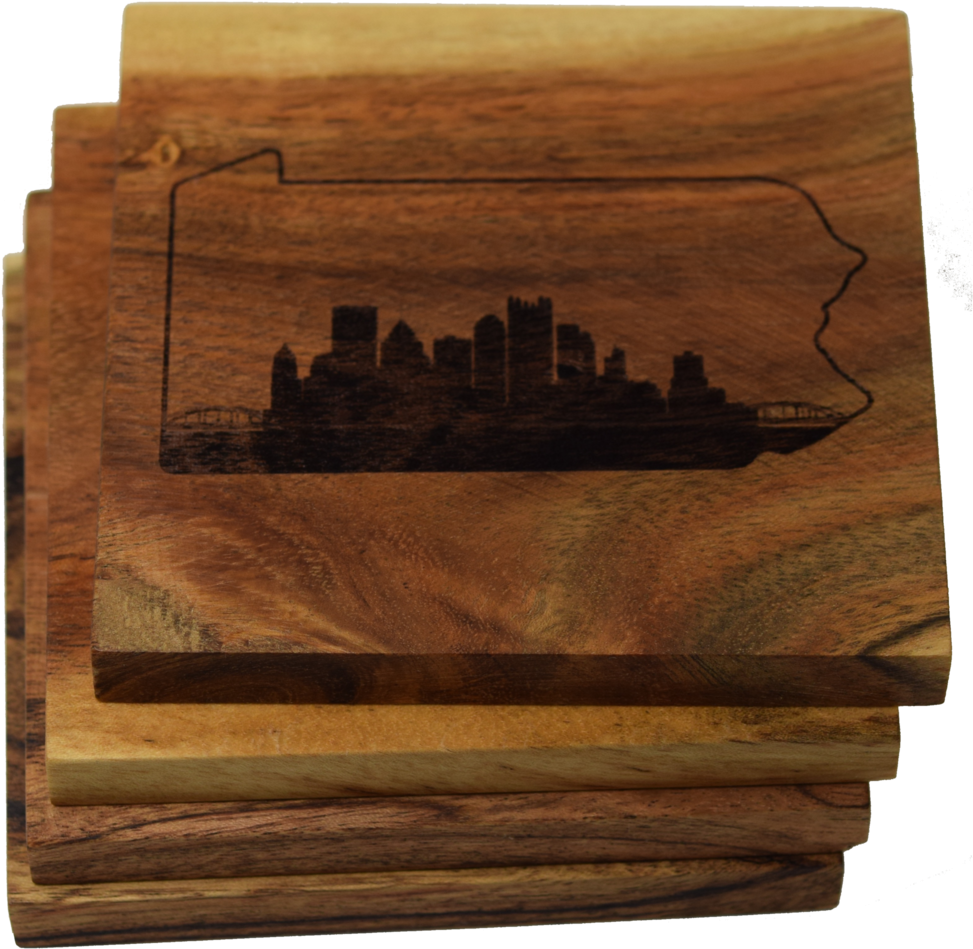 Pittsburgh Pennsylvania Skyline Within State Outline - Prestige Decanters Pittsburgh Pennsylvania Skyline (1024x1024), Png Download