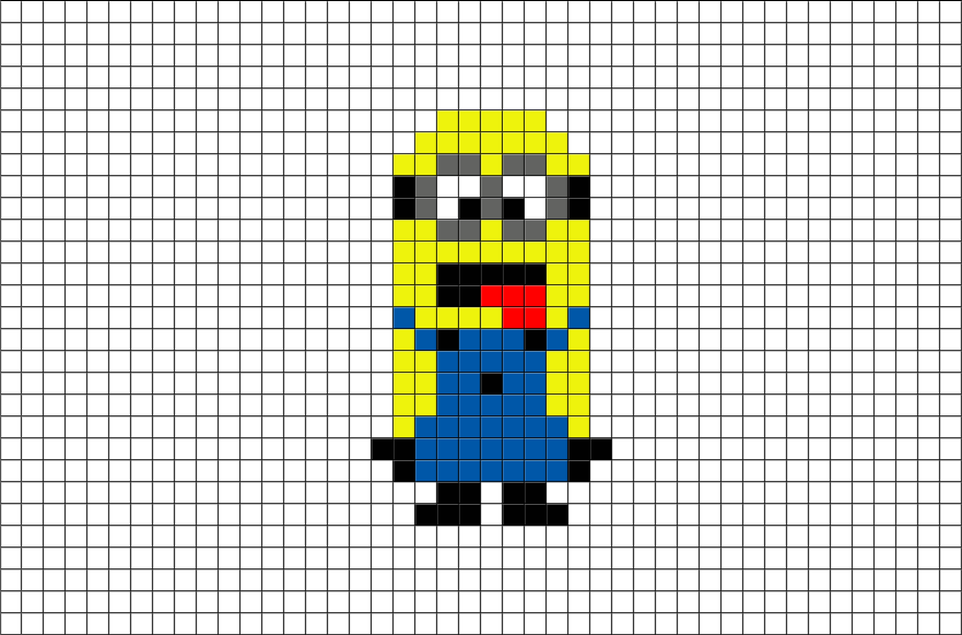 Minion Pixel Art (880x581), Png Download