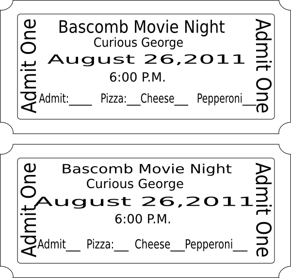 Movie Ticket Clip Art At Clker - Film (600x572), Png Download