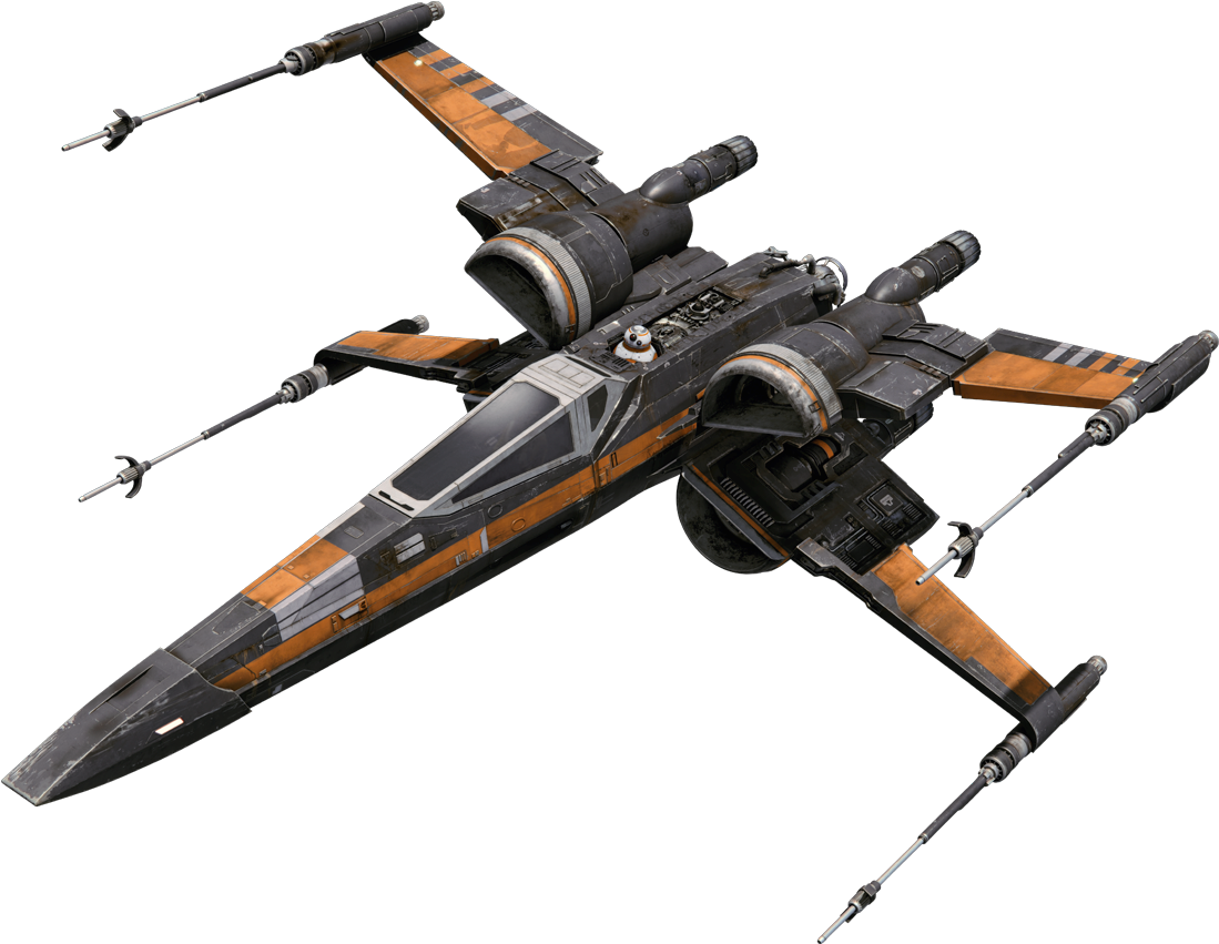 Black One Booster Pod Fathead - Poe Dameron X Wing Kit Bandai (1145x890), Png Download