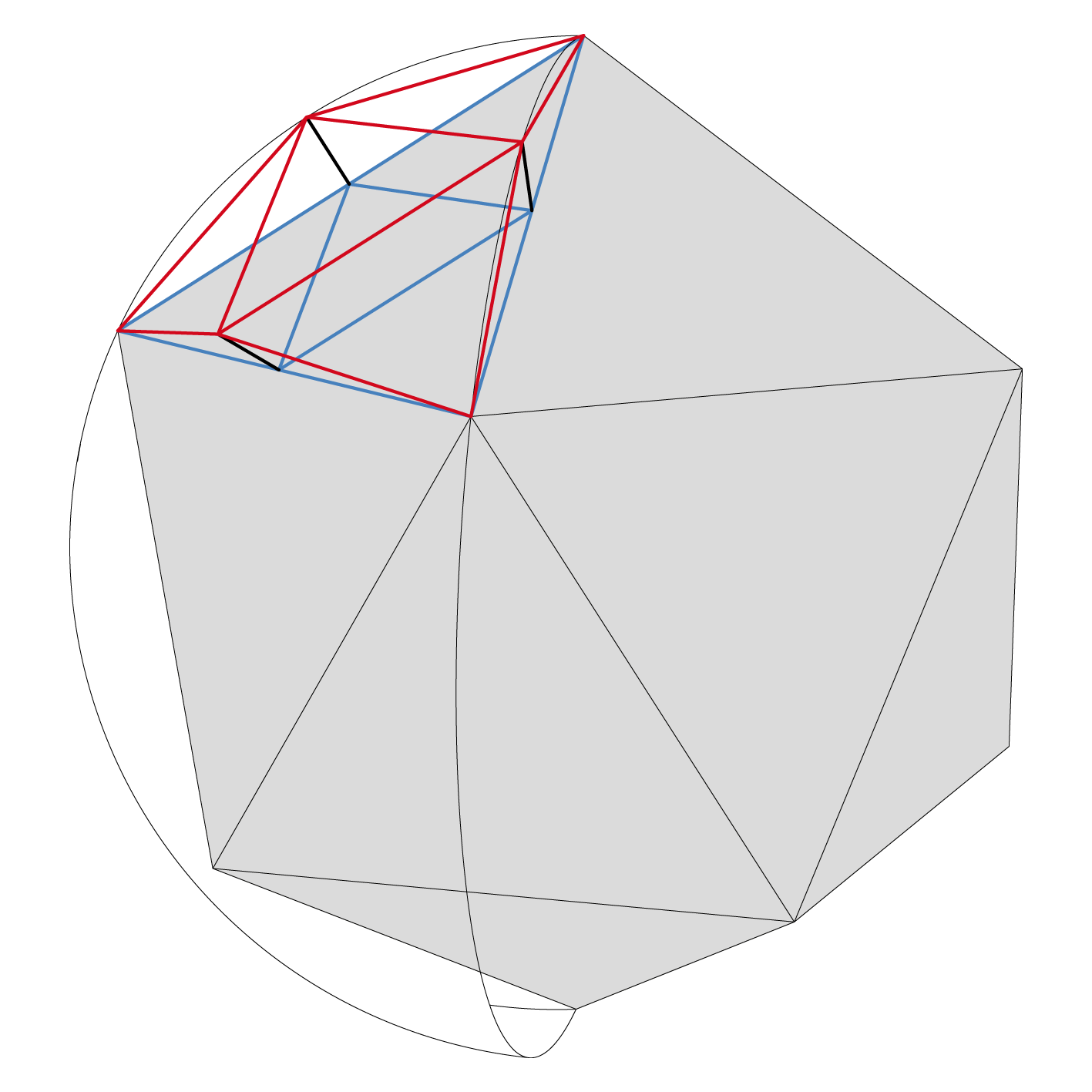 Subdivide The Triangular Faces Of An Icosahedron And - Triangle (1417x1417), Png Download