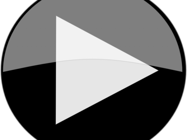 Play Button Clipart Black - Circle (640x480), Png Download