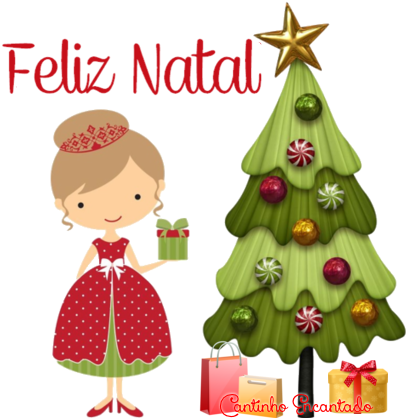 Gifs Natal - White Christmas Tree Cartoon (412x419), Png Download