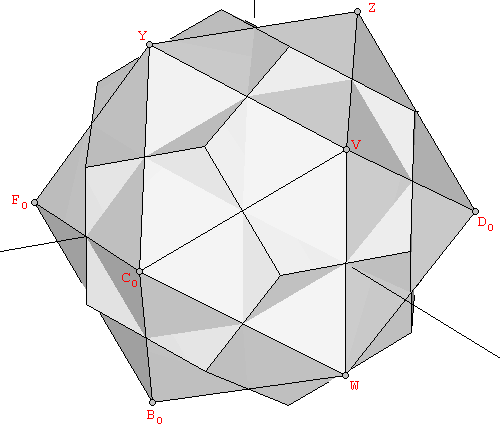 Dodecahedron And Icosahedron Superimposed - Ciseau Electrique (500x429), Png Download