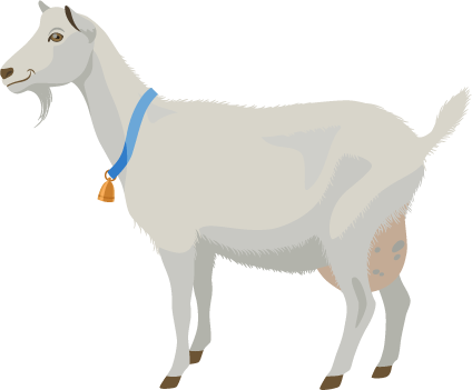 Fat Content Is Far Lower In Laloo's Goat's Milk Ice - Goat Side View (424x351), Png Download
