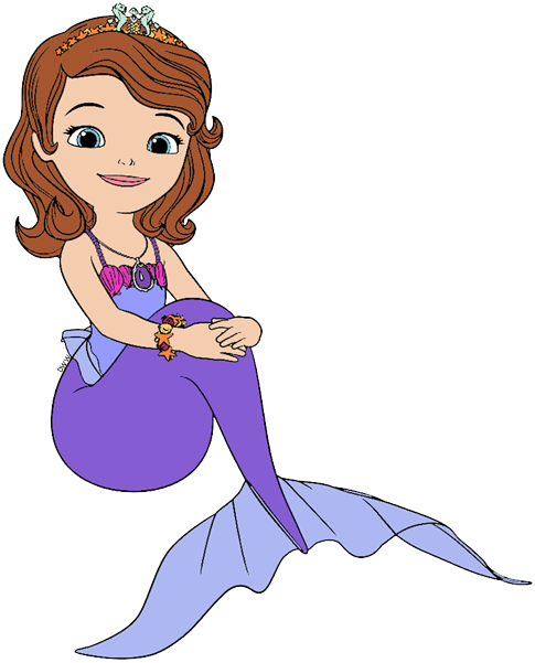Mermaid Sofia - Principessa Sofia Da Colorare (485x601), Png Download