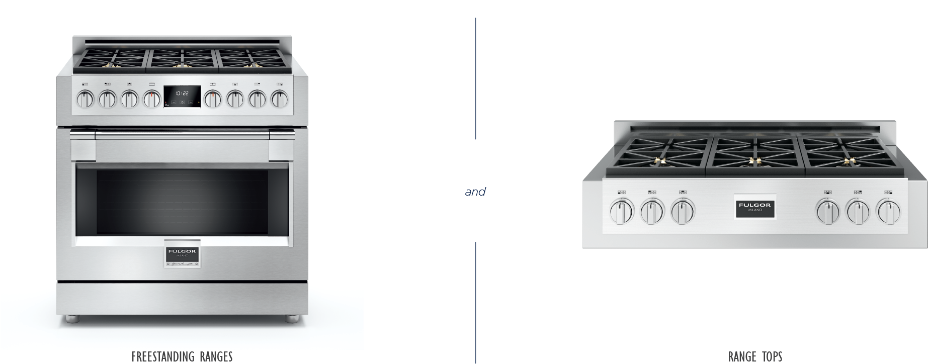 Fulgor-milano Traces It's Roots Back To Their First - Fulgor Milano F6grt366s1 36" 600 Series Gas Range Top (2134x751), Png Download