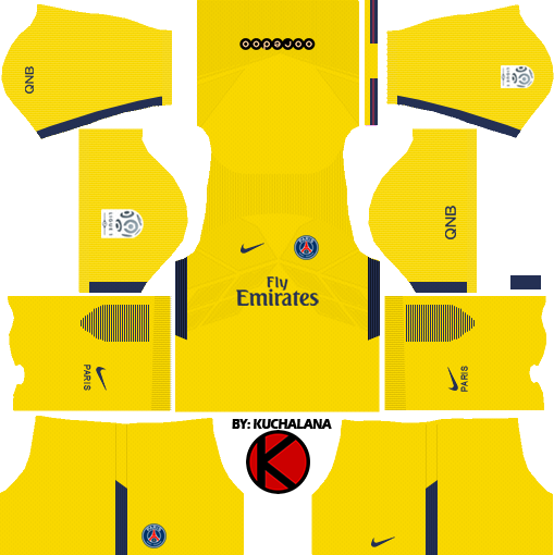 Paris Saint-germain Kits 2017/2018 - Psg Dream League Soccer 2018 (509x510), Png Download