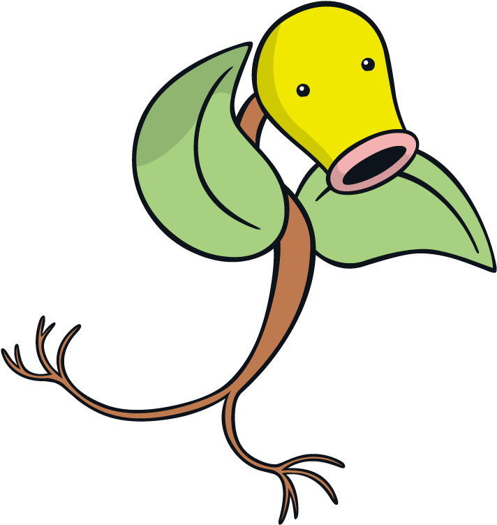 Bellsprout Pokemon Character Vector Art - Shiny Bellsprout (800x800), Png Download