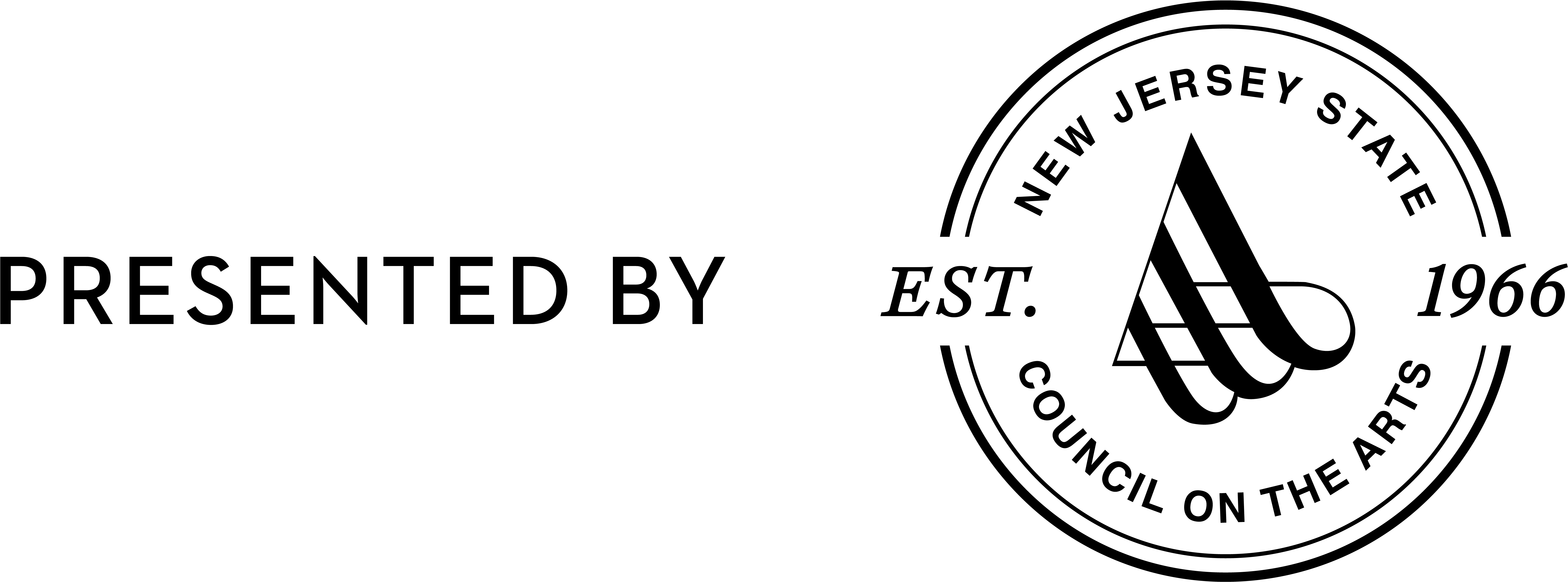 Njca Logo Presented By Flat Black Png File - New Jersey State Council On The Arts (7097x3000), Png Download