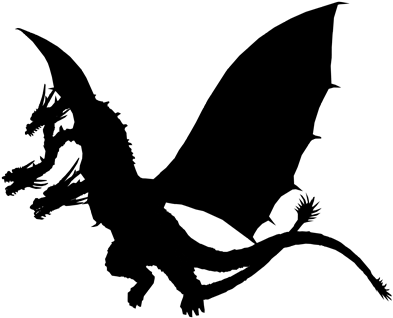 Image - King Ghidorah Black And White (410x410), Png Download