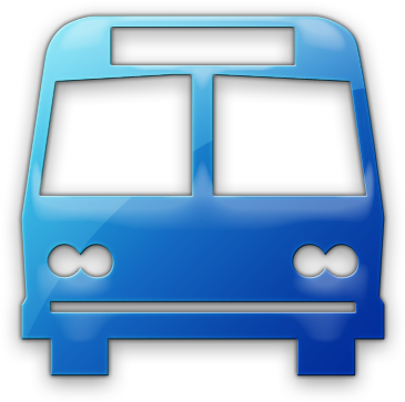 Bus Icon Png Blue (420x420), Png Download