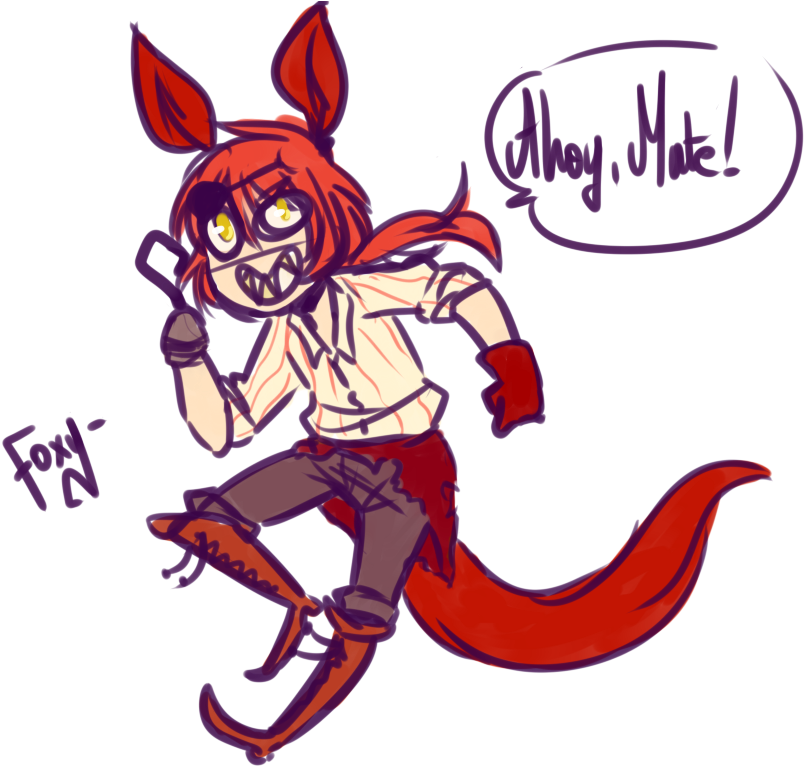 Fnaf Human Foxy By Inuts On Deviantart - Cartoon (1024x768), Png Download