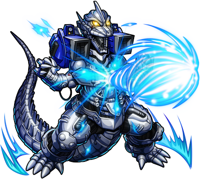 Godzilla X Monster Strike - 三 式 機 龍 モンスト (400x356), Png Download