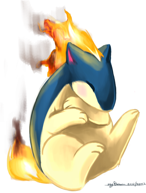 Photo - Quilava (530x760), Png Download