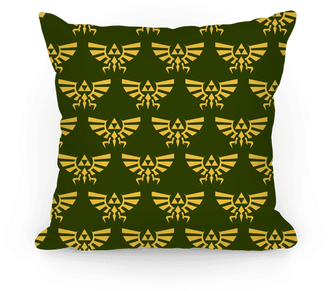 Hylian Crest Pattern Pillow - Crest Of Hyrule (484x484), Png Download