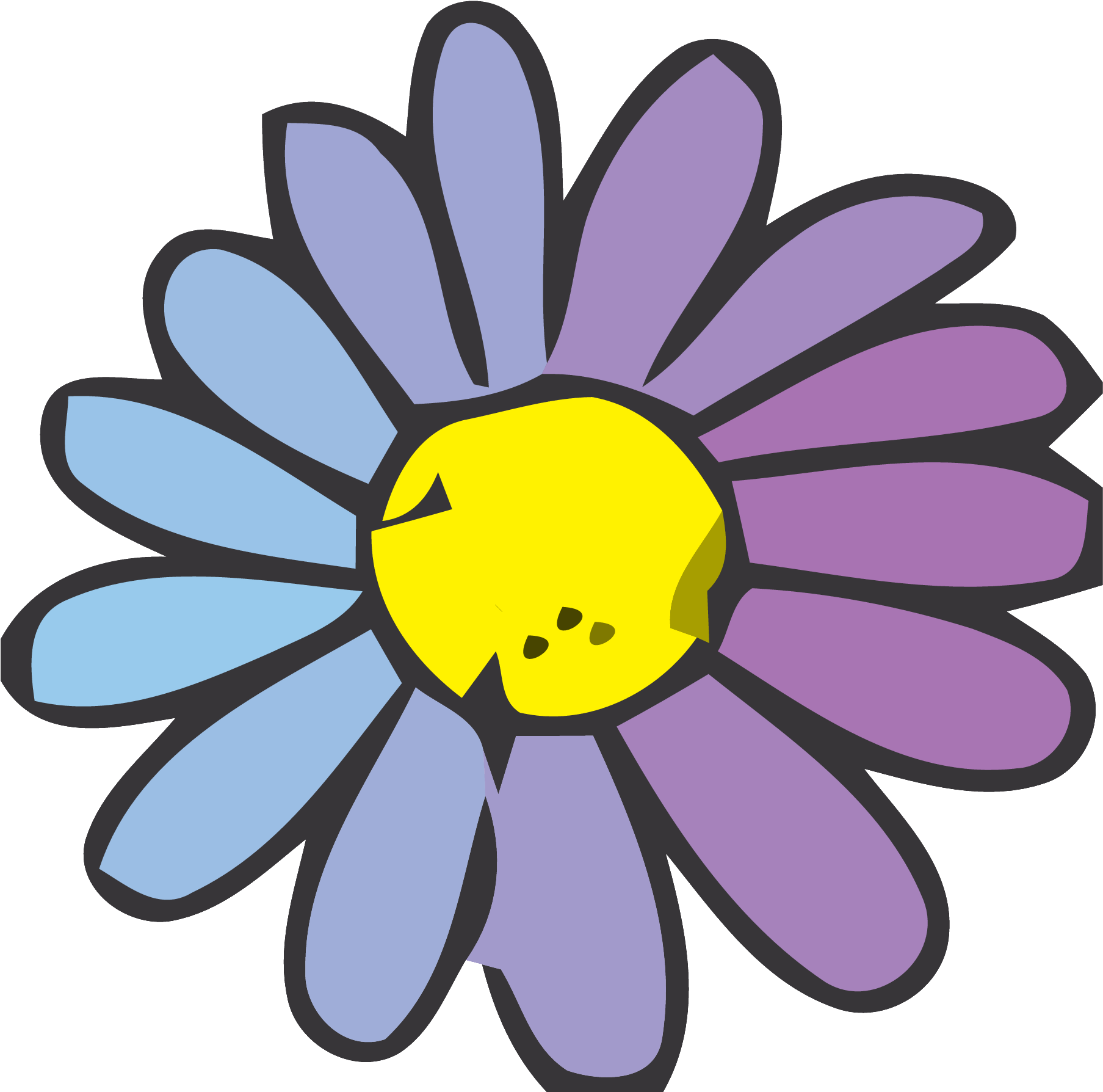 Jpg Transparent Library Chamomile Drawing Common - Cartoon Flower (1806x1806), Png Download