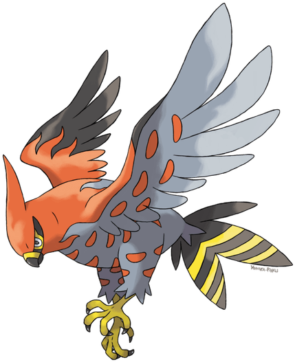 Pokemon Flambusard (460x536), Png Download