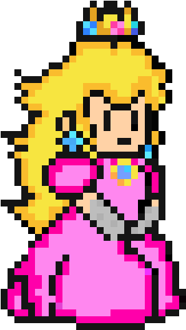 Peach De Monica - Princess Peach Pixel (610x530), Png Download