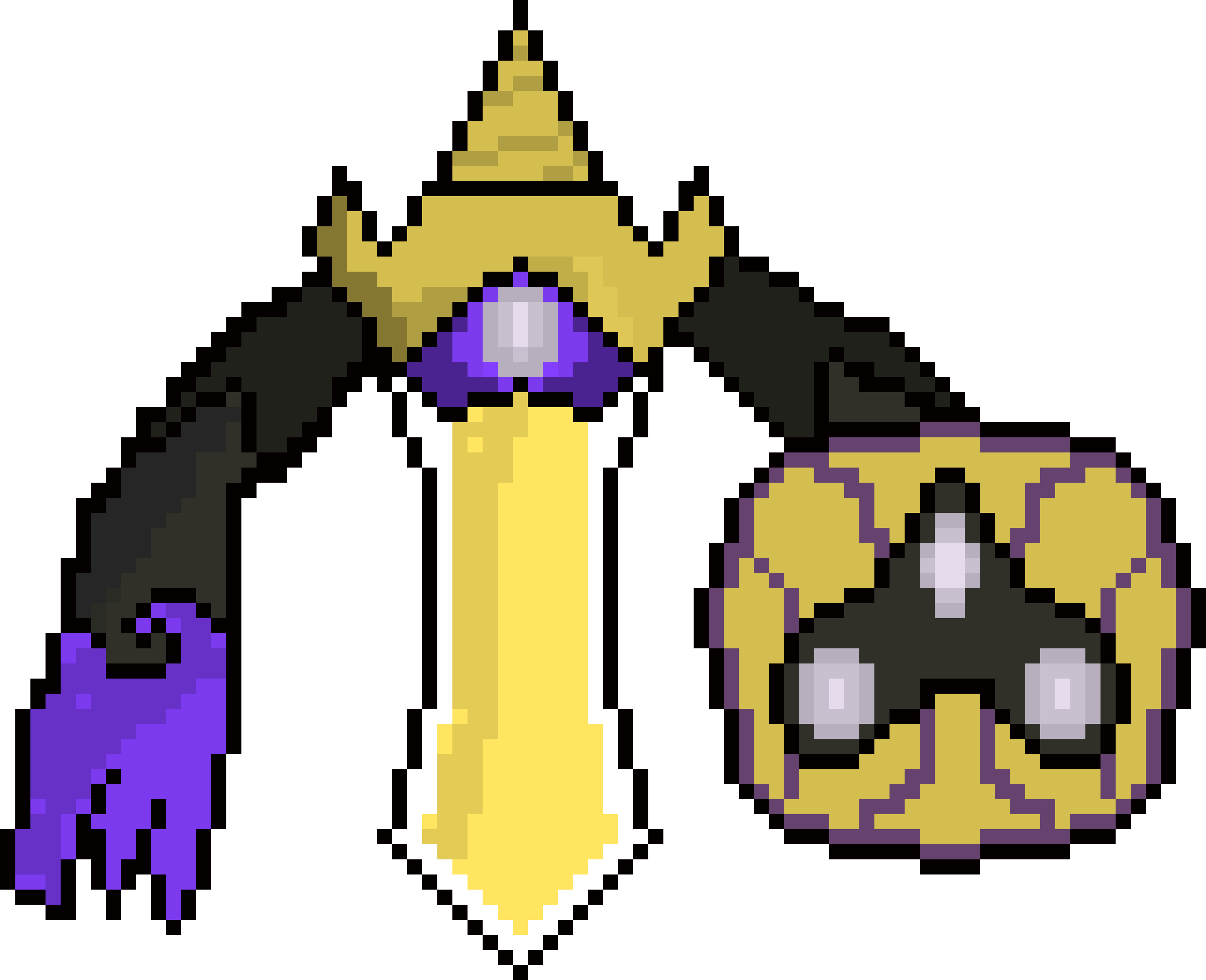 Aegislash - Pixel Art (4350x3700), Png Download