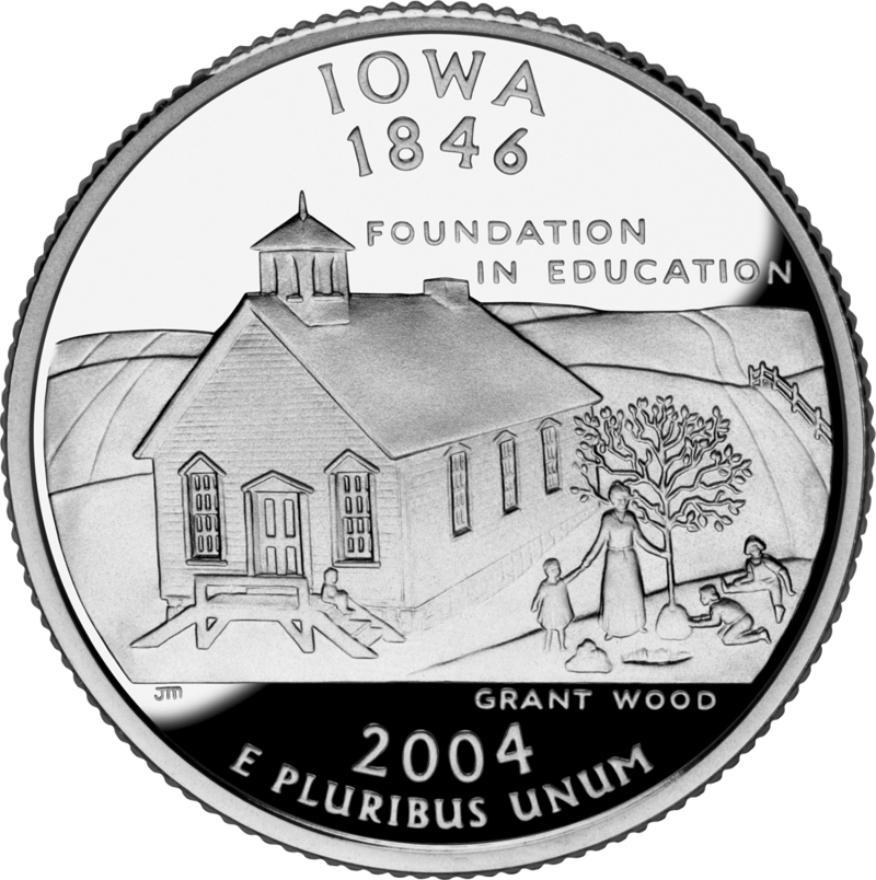 Iowa Quarter - Iowa State Quarter (800x804), Png Download