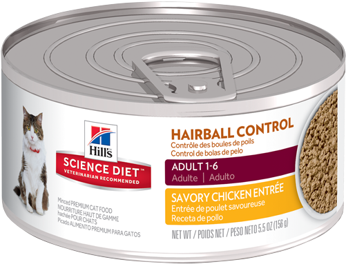 Sd Adult Hairball Control Savory Chicken Entree Cat - Science Diet Wet Cat Food (500x500), Png Download