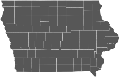 Iowa States Lights Web - Iowa Voting Map 2012 (431x301), Png Download