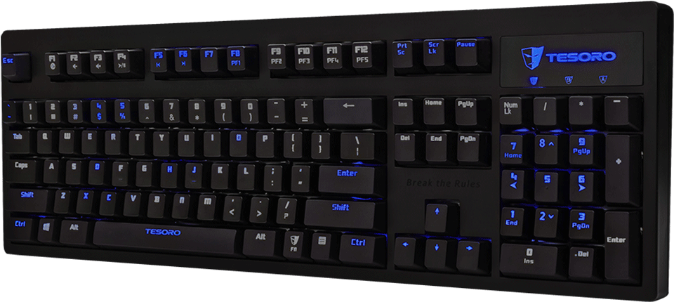Per Key Customizable Illumination - Tesoro Keyboard (1100x700), Png Download