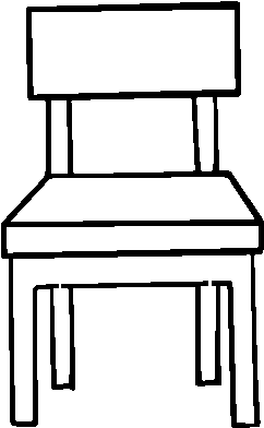 Dibujo De Una Silla De Comedor Para Colorear - Coloriage Chaise (600x470), Png Download