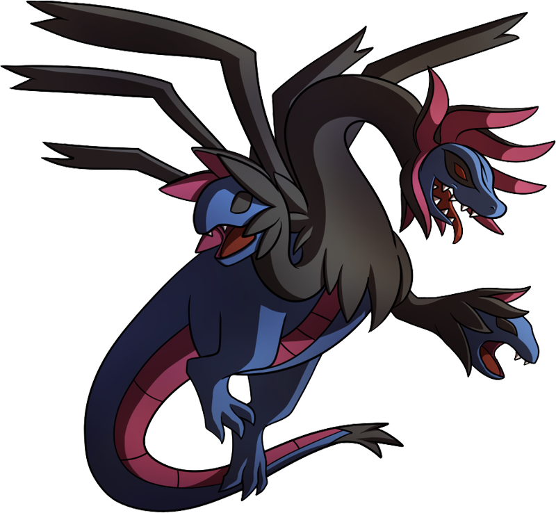 Pokemon Hydreigon Is A Fictional Character Of Humans (800x738), Png Download