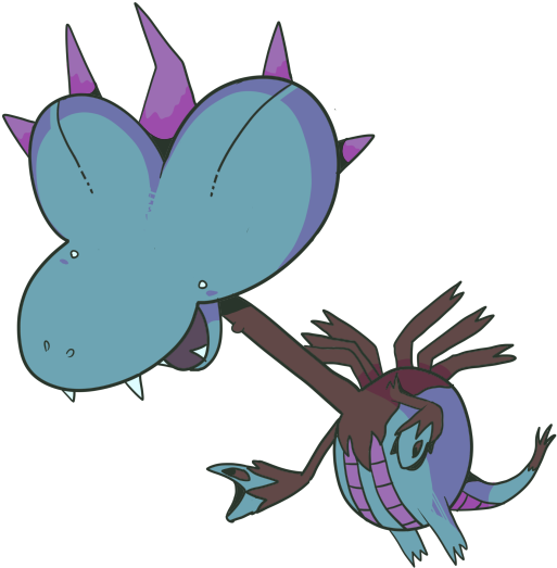Hydreigon Is A Cutie - Fat Hydreigon (650x571), Png Download