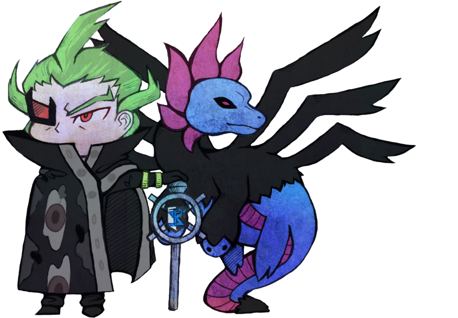 Ghetsis And His Hydreigon By Ultimateshuu - Ghetsis's Hydreigon (1024x765), Png Download